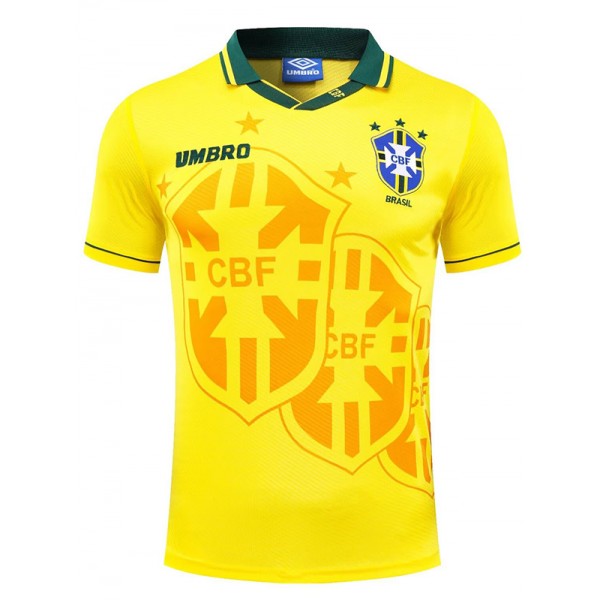 Brazil domicile maillot rétro uniforme de football vintage premier kit de football pour hommes hauts chemise de sport 1994